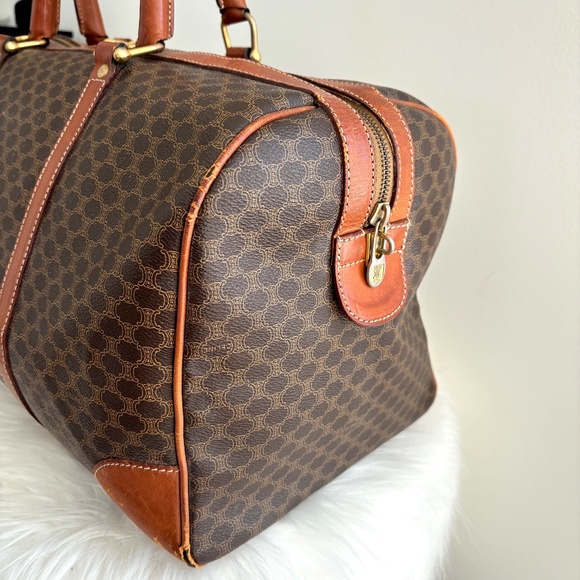 Celine Vintage Brown Macadam Duffle Bag - Medium Size (Authentic) - Picture 9 of 16